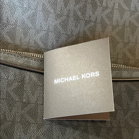 Michael Kors Black Jet Set Backpack with Bold Blue Logo - Picture 3 of 5